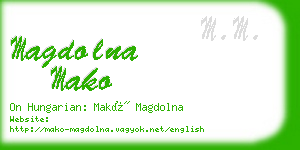 magdolna mako business card